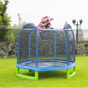 Bounce Pro 7-Foot My First Trampoline Hexagon (Ages 3-10) for Kids, Blue/Green @ Walmart 