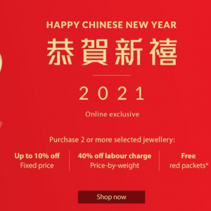 Up to 10% off Chinese New Year Sale @ Chow Sang Sang