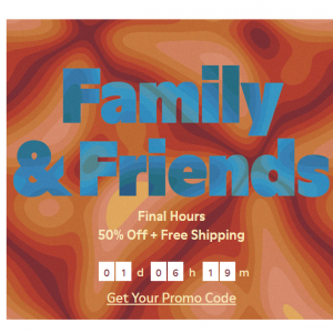 Family & Friends Sale -  50% Off Full Price Styles @ Camper