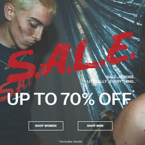 Up to 70% off Sale Styles @ Allsaints