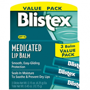 Blistex Medicated Lip Balm, 0.15 Ounce (Pack of 3) @ Amazon