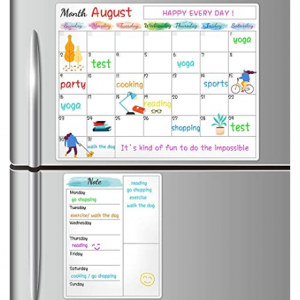 Tullofa 磁吸式月曆白板 + 送購物單記錄板2件套 @ Amazon