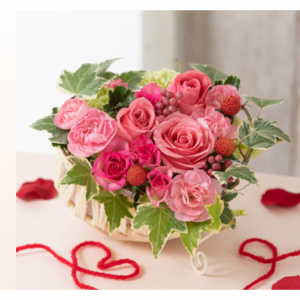 アレンジメント 「恋するベリー～Ｈeart basket～」