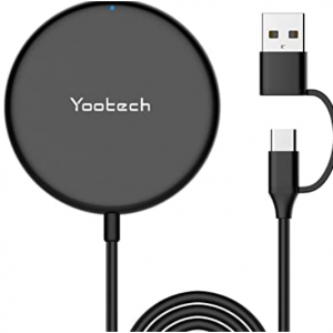 Amazon - Yootech 無線磁力充電板 兼容USB-A/C插頭 ，6.8折