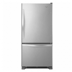 Whirlpool 33-inches wide Bottom-Freezer Refrigerator with SpillGuard Glass Shelves - 22 cu. ft