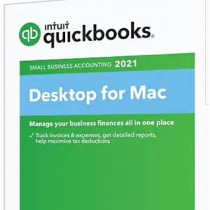 Intuit QuickBooks Desktop for Mac 2021 for 1 Users, Mac OS X, DVD/Download (608512)