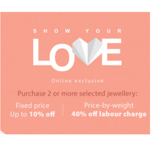 2021 Valentine's Day Sale - Up To 10% Off 2+ & 40% Off Labour Charge @ Chow Sang Sang