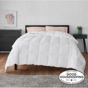 StyleWell 中号羽绒替代纯棉白色棉被，Full/Queen
