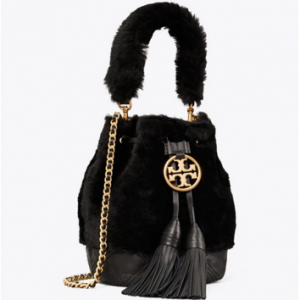 Fleming Soft Shearling Mini Bucket Bag