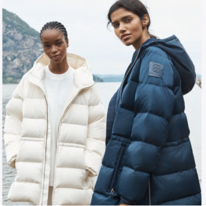 Hooded Performance Satin Down Jacket