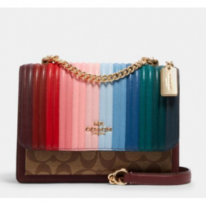 Klare Crossbody With Rainbow Linear Quilting