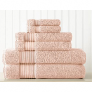 Modern Threads 6-Piece Turkish Cotton Towel Set - Blush