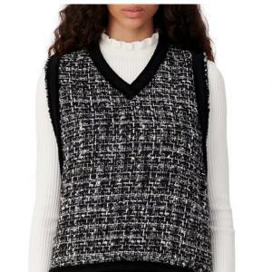 Maje Liaco Tweed Sleeveless Top