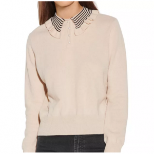Sandro Noemi Ruffled Collar Sweater