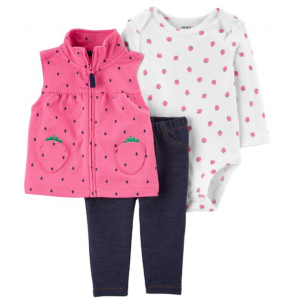 Carter's | Baby 3-Piece Strawberry Little Vest Set