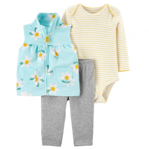 Carter's | Baby 3-Piece Floral Little Vest Set