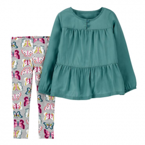 Carter's | Baby 2-Piece Tiered Top & Butterfly Legging Set