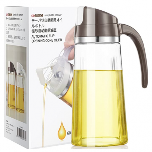 IMPR3·TREE Oil and Vinegar Glass Cruet Bottle Container Olive Oil Dispenser Cle 
