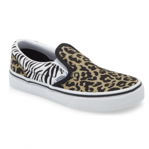 40% Off Vans Kids' Classic Leopard & Zebra Slip-On Sneaker @ Nordstrom