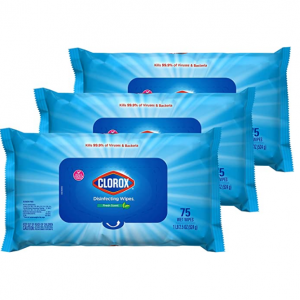 补货：Clorox 抽取式便携消毒湿巾超值3包装 共225片 @ Amazon