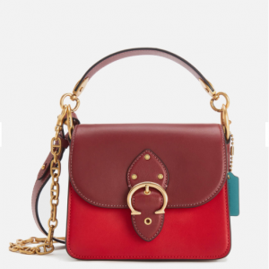 Coach New York CNY Canvas Signature Gusset Beat 单肩包