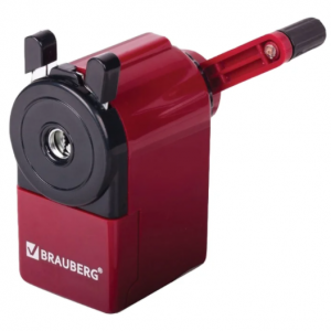 BRAUBERG Точилка 222517 черный/бордовый