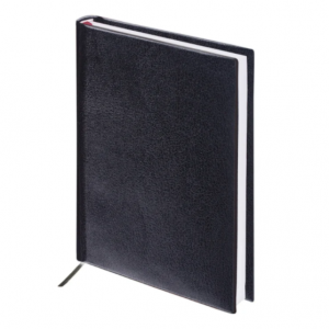 Ежедневник BRAUBERG Select недатированный, искусственная кожа, А5, 160 листов, черный