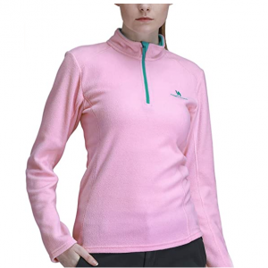 CAMEL CROWN Fleece Jacket Soft Warm Tops 1/4 Zip Lightweight Long Sleeves Sweaters @ Amazon