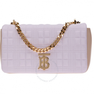 45% off BURBERRY Small QuiltedLight Pink Lambskin Lola Bag @ JomaShop