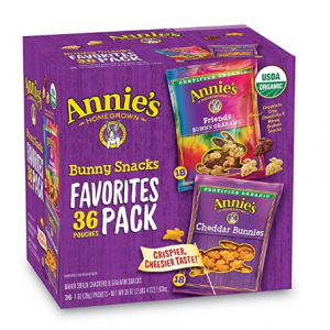 Annie's 繽紛零食兔兔小餅幹 2種口味 36袋裝 @ Amazon