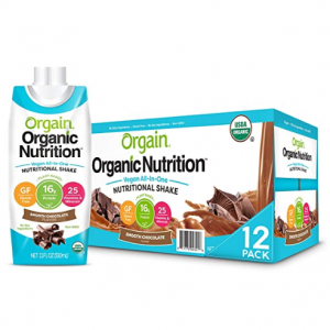Orgain 有機代餐巧克力味營養奶昔 11oz 12瓶 @ Amazon