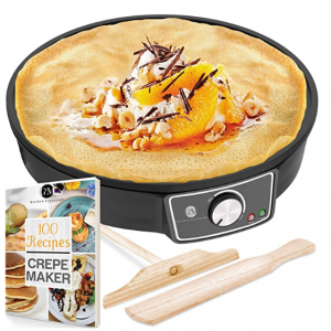 G&M Kitchen Essentials Crepe Maker Machine Pancake Griddle - Nonstick 12" Electric Griddle @Amazon