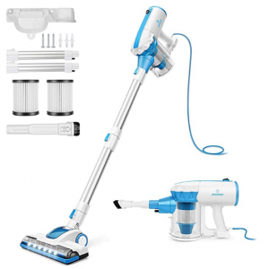 MOOSOO 4 in 1 Corded Stick Vacuum Cleaner with 2Pcs HEPA @ Amazon