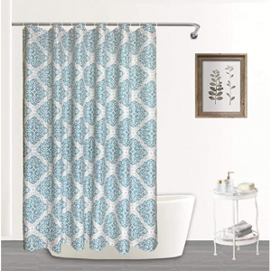 Mejoroom Modern Luxury Waffle Fabric Shower Curtain with 12 Hooks, Machine Washable @ Amazon