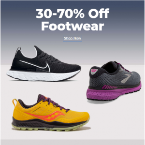 Flash Sale - 30-70% Off Footwear @ JackRabbit