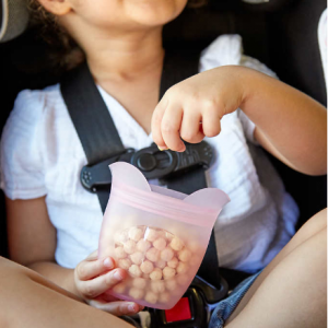 Zip Top 6-piece Reusable Platinum Silicone Baby Snack Containers @ Costco 