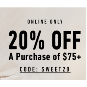 20% Off $75+ Purchase @ Forever 21