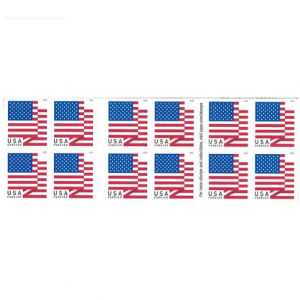 100-Pack USPS Forever Stamps - 2018 U.S. Flag or Patriotic Spiral @ Tanga
