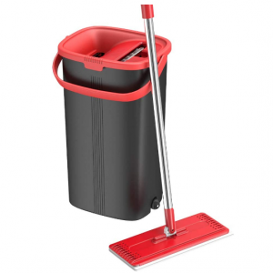 TETHYS Flat Floor Mop and Bucket Set for Professional Home Floor Cleaning System @ Amazon