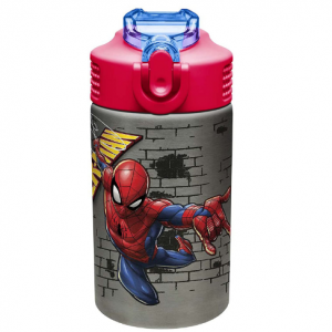 Zak Designs Marvel Comics Spider-Man Stainless Steel Water Bottle, 15.5 oz, SpiderMan SS @ Amazon