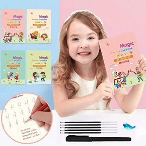 MAITING 儿童书写训练册(4本)+魔法笔(可擦除) @ Amazon