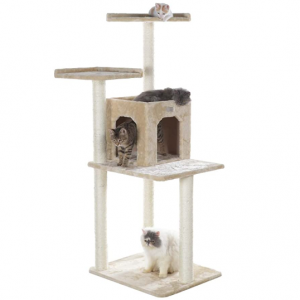 Gleepet GP78571021 Cat Tree, 57-Inch, Beige @ Amazon