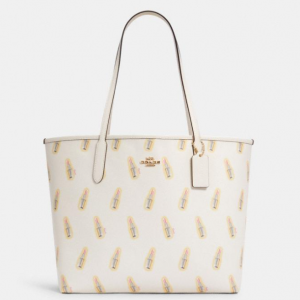60% Off Coach City Tote With Lipstick Print @ Coach Outlet 