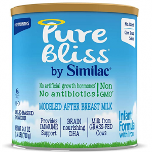 Pure Bliss by Similac 非转基因婴儿配方奶粉, 700g, 6罐 @ Amazon