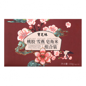 宝芝林 桃胶雪燕皂角米料包组合 (天然桃花泪 皂角米雪莲子雪燕银耳红枣伴侣) 150g