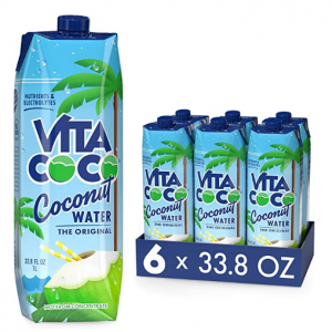 Vita Coco Coconut Water, Pure Original, 33.8 Oz (Pack Of 6) @ Amazon