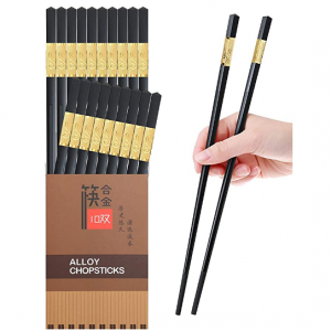 YUESUO 10 Pairs Reusable Chopsticks Dishwasher Safe @ Amazon
