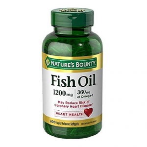 Nature's Bounty Fish Oil, Omega-3, Supports Heart Health, 1200 Mg, 200 Softgels @ Amazon
