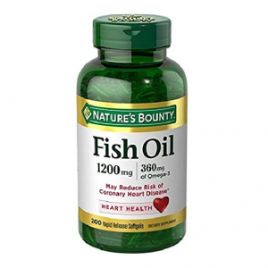 Fish Oil by Nature's Bounty, Dietary Supplement, Omega-3, Supports Heart Health, 1200 Mg, 200 Rapi