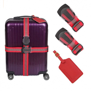 Luggage Straps Suitcase Belt TSA Approved with Adjustable Quick-Release Buckle 